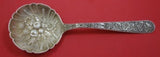 Repousse by Kirk Sterling Silver Berry Spoon Hand Chased w/ Fruit in Bowl 9 1/4"