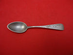 Duhme Brite Cut Sterling Silver 4 O'Clock Spoon Ivy Leaves & Wheat Spike 4"