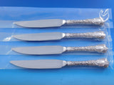 Chrysanthemum by Durgin Sterling Silver Steak Knife Set 4pc HHWS Custom 8 3/8"