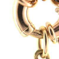 14k Yellow Gold Oval Locket with Decorative Engraving Heavy Chain (#J6514)