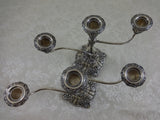 Chrysanthemum by Tiffany and Co Sterling Silver Candelabra Pair 3-Light (#0140)