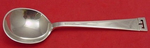 Chinese Key by Allan Adler Sterling Silver Cream Soup Spoon 6 1/8" Modernism
