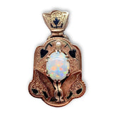 Victorian Opal Demi Parure 14k Rosey Yellow Gold Earrings and Pin (#J6885)