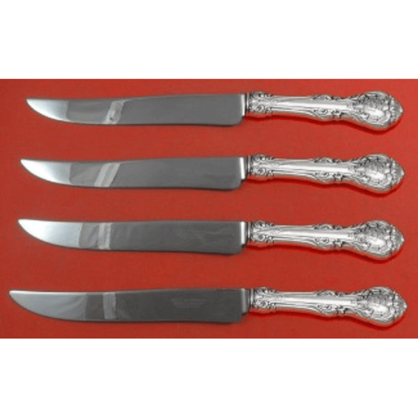 King Edward by Gorham Sterling Silver Steak Knife Set 4pc HH WS Custom 8 1/2"