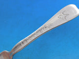 Lap Over Acid Etched by Tiffany Sterling Silver Regular Fork Birds Branch 7 1/4"