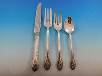 Rosemont by Gorham Silverplate Flatware Set Service 114 pc Huge Circa 1930 Roses