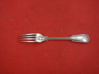 Fiddle Thread by James Robinson Sterling Silver Dinner Fork turned up 8 1/8"