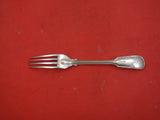 Fiddle Thread by James Robinson Sterling Silver Dinner Fork turned up 8 1/8"