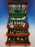 Rose by Stieff Sterling Silver Flatware Set for 12 Service 118 pieces