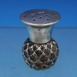 GW George Wish English Sheffield Sterling Silver Pepper Shaker Thistle (#6652)