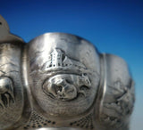 Danish Sterling Silver Porringer Flower Handles Pastoral Scene w/Animals (#5530)