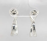 Georg Jensen Sterling Pair of Infinity Loop Earrings #452A with Pouch (#J6853)