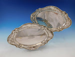 Martele by Gorham .950 Sterling Silver Pair Footed Serving Trays #4740 (#0923)