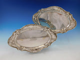 Martele by Gorham .950 Sterling Silver Pair Footed Serving Trays #4740 (#0923)