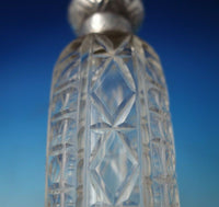 English Sterling Silver Perfume Flask with Cut Crystal 11 3/4" (#5545)