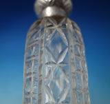 English Sterling Silver Perfume Flask with Cut Crystal 11 3/4" (#5545)