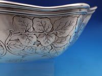 Tiffany & Co. Sterling Silver Bowl Acid-Etched Leaves 9" 5 Pints (#4346-2)