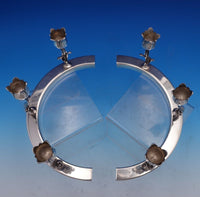 Georg Jensen USA Sterling Silver Candlestick Pair 3-Light #190-2 Figural (#8063)
