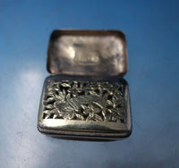 John Shaw English Georgian Sterling Silver Vinaigrette GW Pierced Flowers #5683