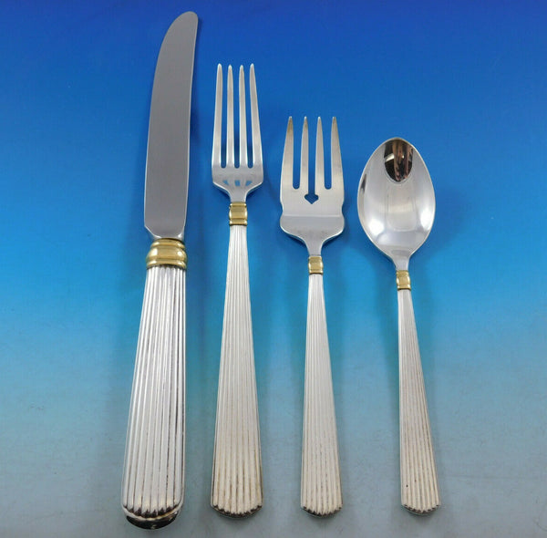 Ashmont Gold by Reed & Barton Sterling Silver Flatware Set Service 36 pcs Dinner