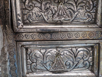 Repousse by Unknown Sterling Silver Jewelry Casket Top Opens w/6 Drawers (#7951)