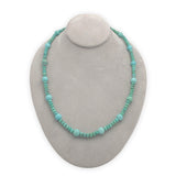 9-10mm Kingman Genuine Turquoise and 6mm Campito Bead Necklace 24 1/4" (#J6760)