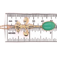 14k Yellow Gold Pendant 4.34ct Genuine Natural Chrysoprase Fancy (#J4884)