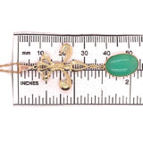 14k Yellow Gold Pendant 4.34ct Genuine Natural Chrysoprase Fancy (#J4884)