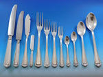 Portugese 833 Silver Flatware Set Service for 12 Scroll design 150 pieces Dinner