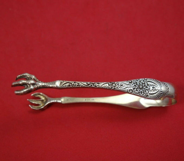 Antique Engraved by Tiffany and Co Sterling Silver Sugar Tong 4" Serving Antique
