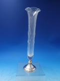 Old French by Unknown Silverplate Bud Vase Crystal c.1960 10 3/4" (#5989)