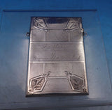 Albert Coles Coin Silver Card Case Engine Turned Engraved w/Loops #225 (#6811-2)
