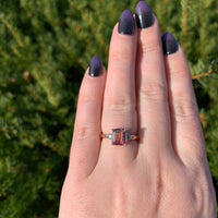 14k Gold 1.79 Carat Bi-Color Watermelon Genuine Natural Tourmaline Ring (#J7017)
