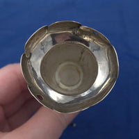 Sterling Tussie Mussie with Scalloped Rim Original Pin and Chain 4 3/4" (#J7464)