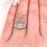 14k Vintage .12ct Genuine Natural Diamond Engagement Ring (#J5420)