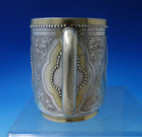 William Hunt Victorian English Sterling Silver Baby Cup Partial Gilt Beads #6276