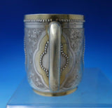 William Hunt Victorian English Sterling Silver Baby Cup Partial Gilt Beads #6276