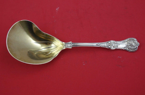 English King by Tiffany and Co Sterling Silver Berry Spoon GW conch 9 3/8"