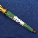 Tussie Mussie with Celluloid Five Panel Cup and Enamel Porcelain Handle #J7457