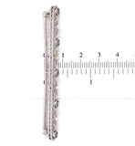 14k White Gold Filigree Pin with GIA Montana Sapphires and Seed Pearls (#J6596)