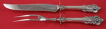 Grande Baroque by Wallace Sterling Silver Steak Carving Set 2pc HH WS Knife Fork