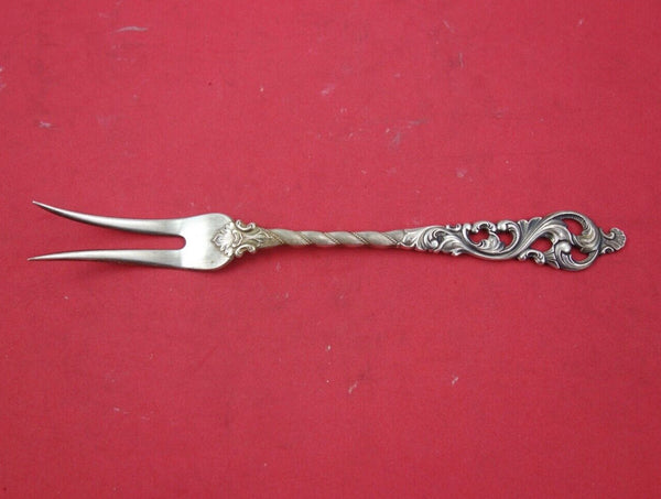 Dobbel Rokokko by Brodrene Lohne Norwegian Sterling Silver Cold Cut Fork 7 5/8"