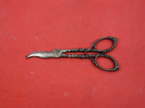 Silverplate Grape Shears HH with Grape Motif Steel Blades 7" Vintage