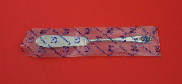 Queens Lace by International Sterling Master Butter FH factory sealed 7 1/8" New