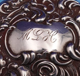 International Sterling Silver Cut Glass Dresser Jar #C173 2 3/4" x 3 1/4" #9239