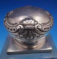 Ferdinand Fuchs and Co Sterling Silver and Crystal Inkwell #446 4" x 3" (#0381)