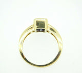14k Yellow Gold 2.17ct Emerald Cut Genuine Natural Tanzanite Ring (#J1840)