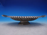 Austrian .800 Silver Tray w /Handles Fluted Pedestal Base Ornate 14 1/2" (#3860)