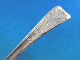 Lap Over Edge Acid Etched Tiffany Sterling Stuffing Spoon with Pine Cones 11"