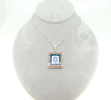 Jim Kaufmann Sterling Rhodochrosite Genuine Natural Opal Inlay Pendant (#J5032)
